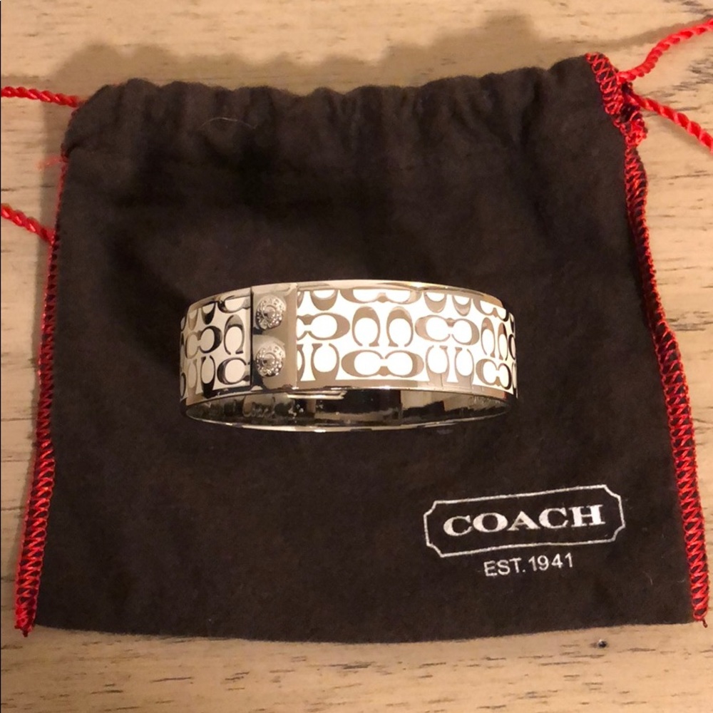 Coach white bangle